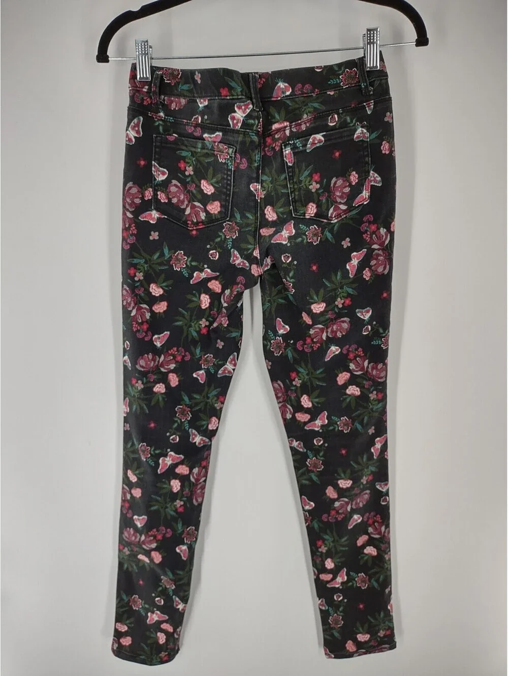 Wonder Nation Girls Extra Large 14-16 Floral Jeans Skinny 087